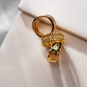 Set de anillos de oro de 18K